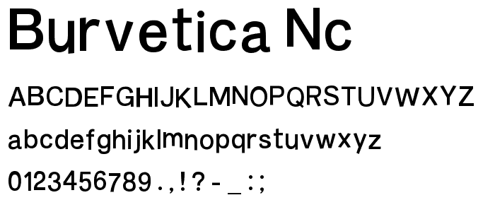 Burvetica NC font
